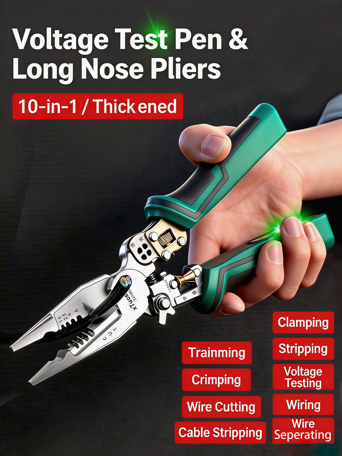 Automatic Wire Stripper Cutter - 10 in 1 Multifunctional Wire Strippers