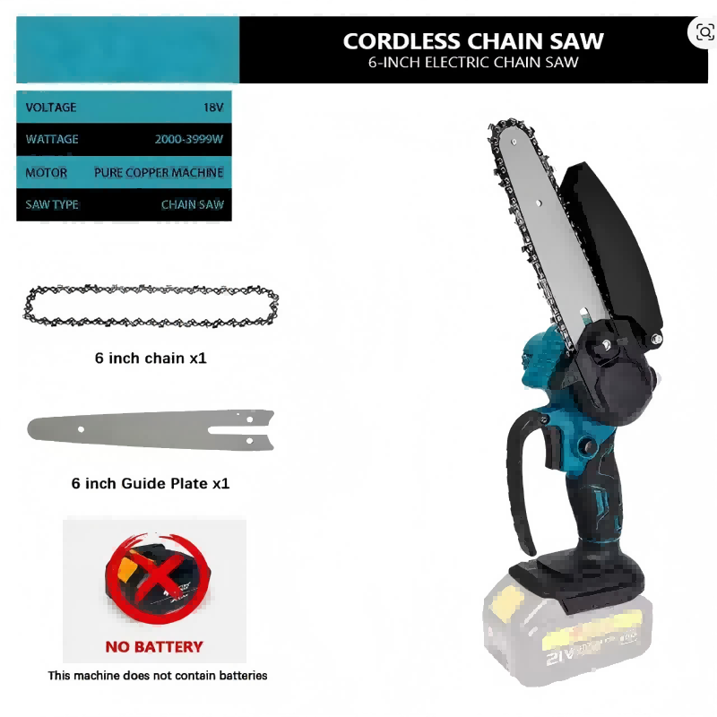 1700RPM 6 Inch Mini Li-Ion Ele - Mini Electric Chainsaw 6 Inch ulasan dan harga