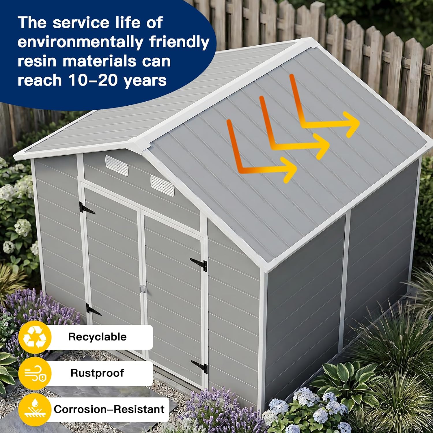 8x6 FT Outdoor Storage Shed wi - Garden Tools ulasan dan harga