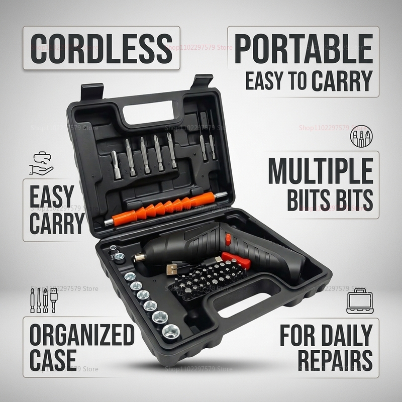 47Pcs Rechargeable Electric Sc - Electric Screwdriver Rechargeable Usb ulasan dan harga