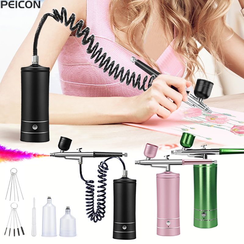 Airbrush Painting Airbrush wit - Airbrush Kit With Mini Compressor ulasan dan harga