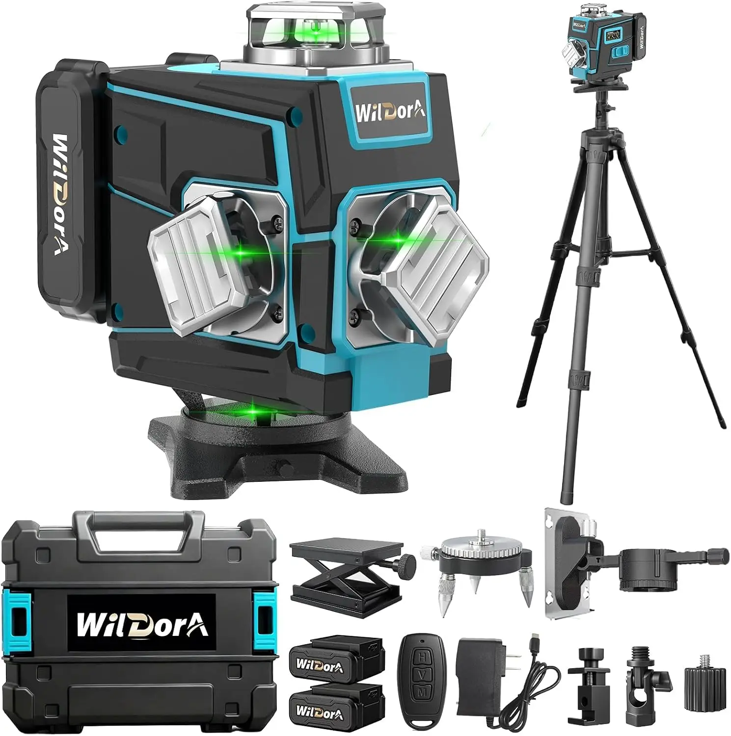 Laser Level with Tripod, 4x360 - Laser Level 16 Lines 4D Green ulasan dan harga