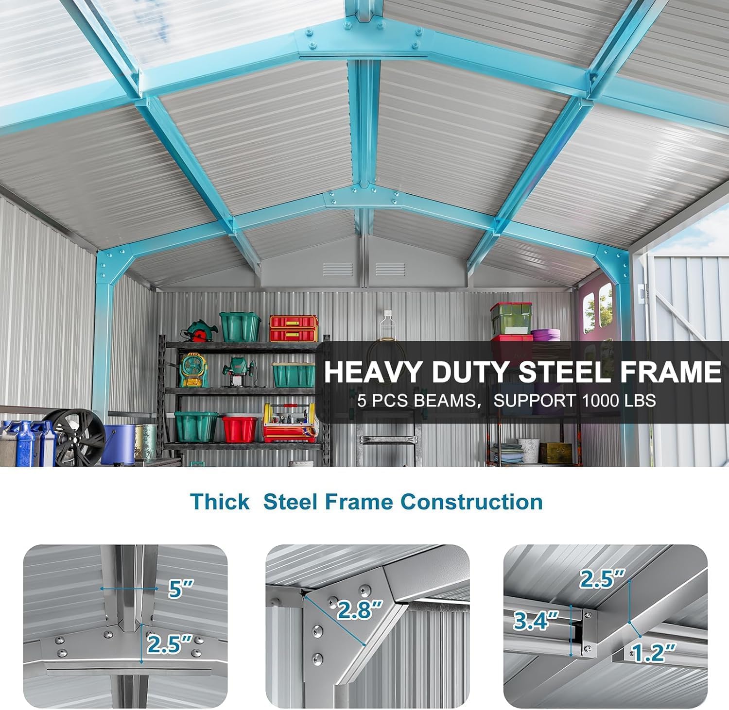12x10 FT Metal Storage Shed wi - Garden Tools ulasan dan harga