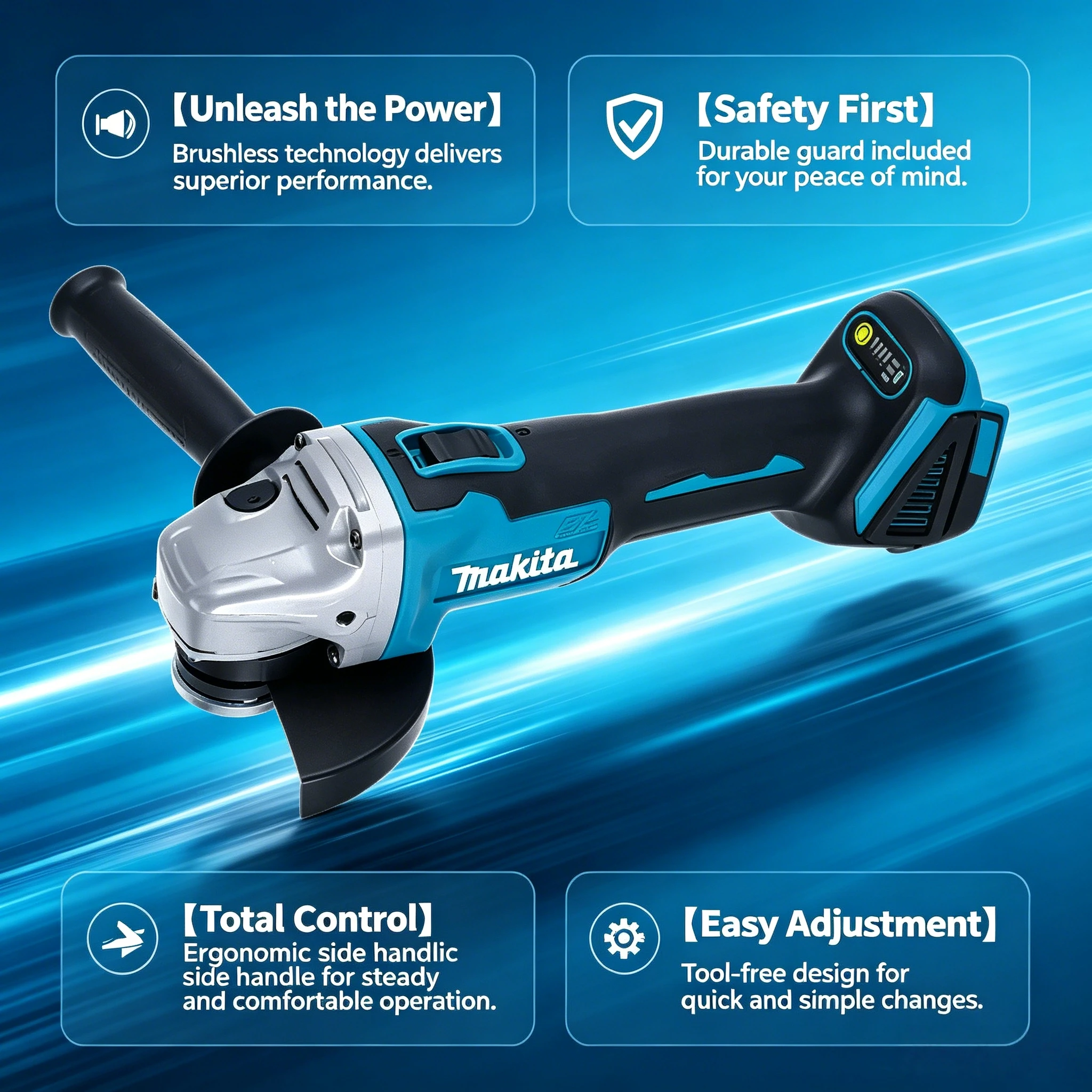 Makita DGA404 125MM Brushless  - Brushless Angle Grinder Battery Powered ulasan dan harga