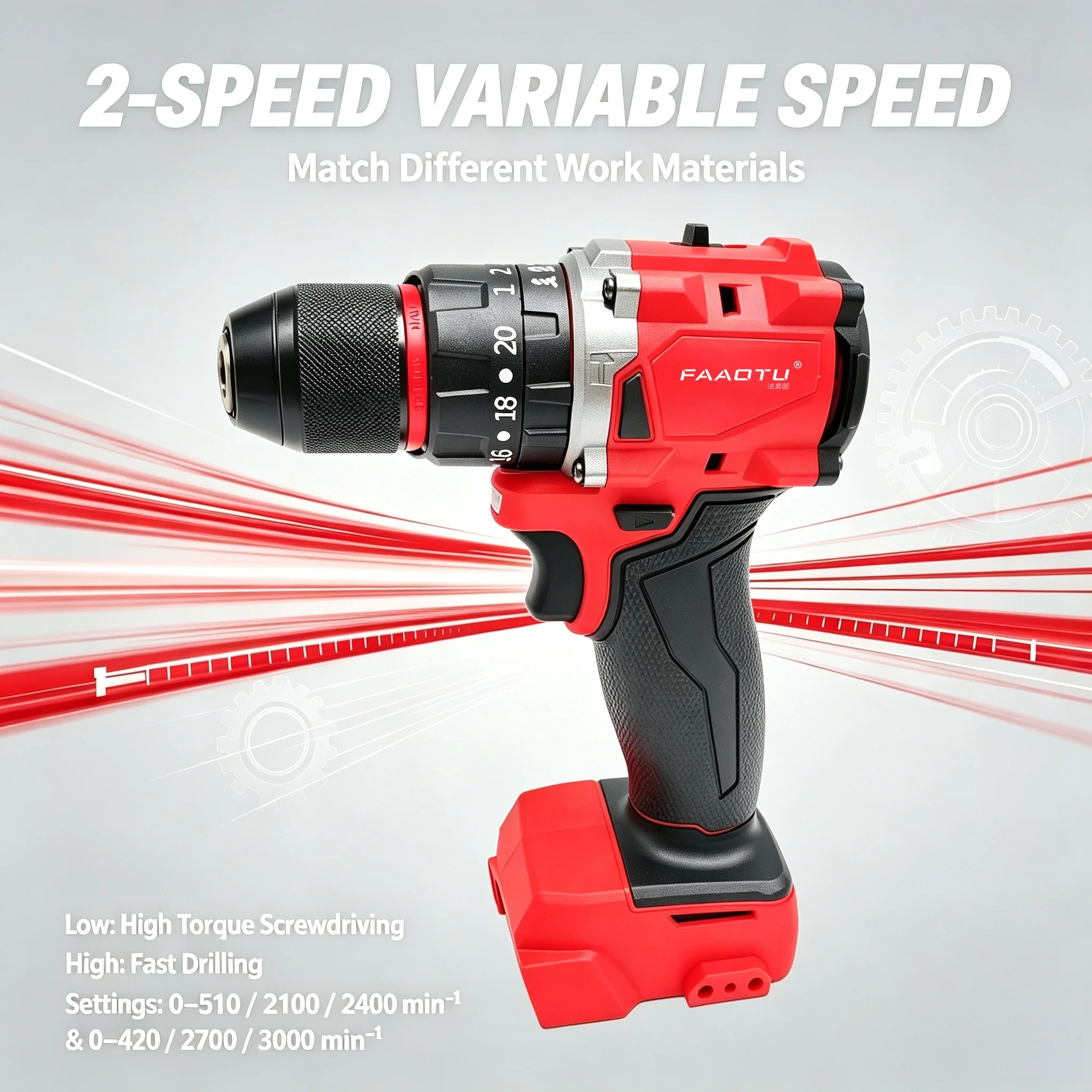 FAAOTU 18V Brushless Cordless  - Brushless Cordless Electric Drill 18V ulasan dan harga