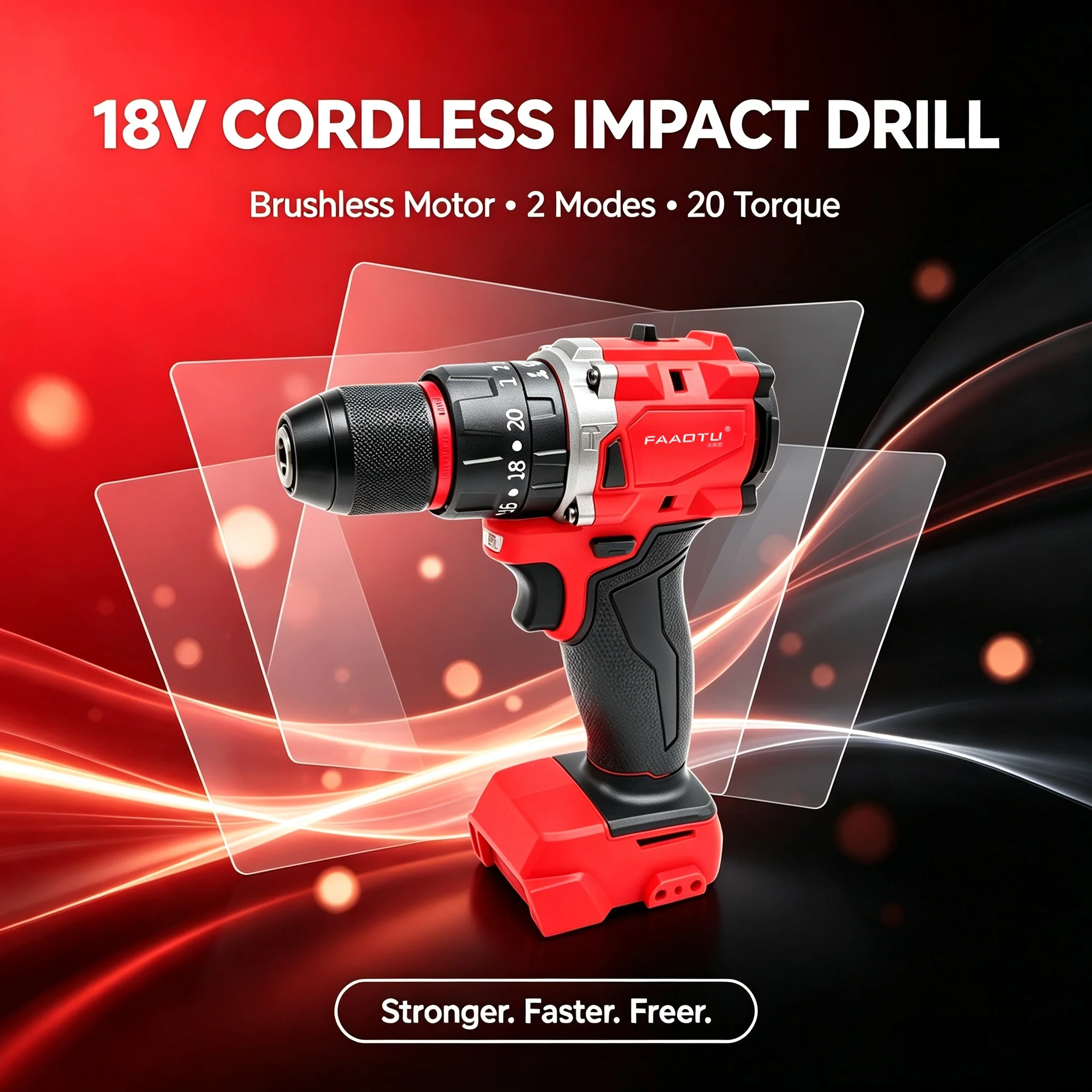 FAAOTU 18V Brushless Cordless  - Brushless Cordless Electric Drill 18V ulasan dan harga