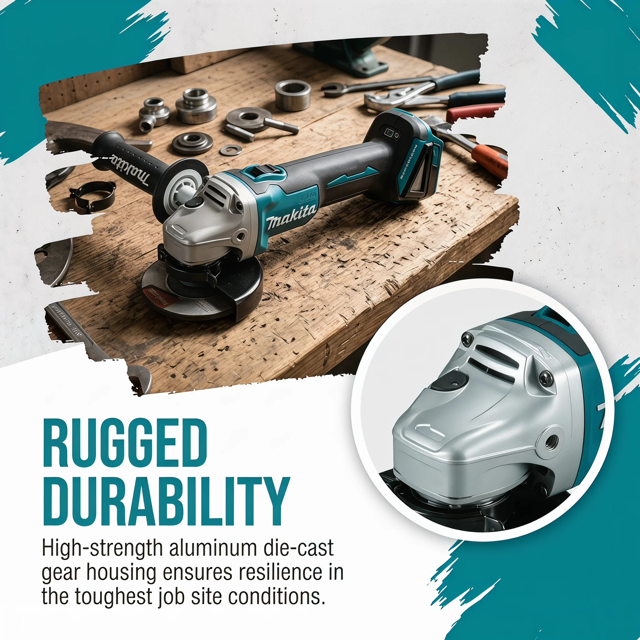 100mm High Power Makita DGA404 - Brushless Angle Grinder Battery Powered ulasan dan harga